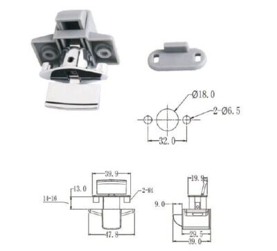 Elddis Compass Caravan, Motorhome Upgraded Zinc Alloy release catch - Image 10
