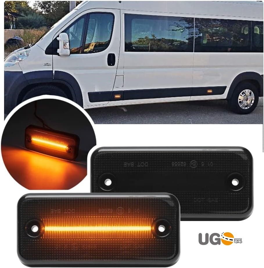 LED Side Marker lights For Fiat Ducato Citroen Relay Peugeot Boxer x 6 black - Image 5