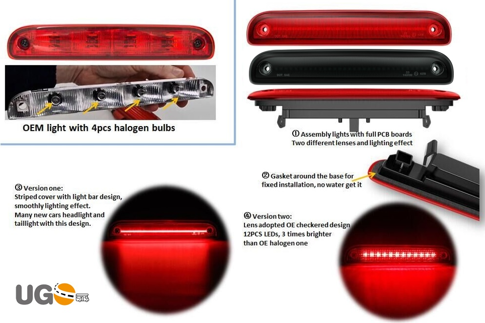 LED brake light for Ducato, Relay, Boxer, Camper 2006 - 2025 Smoke Dot Style - Image 3