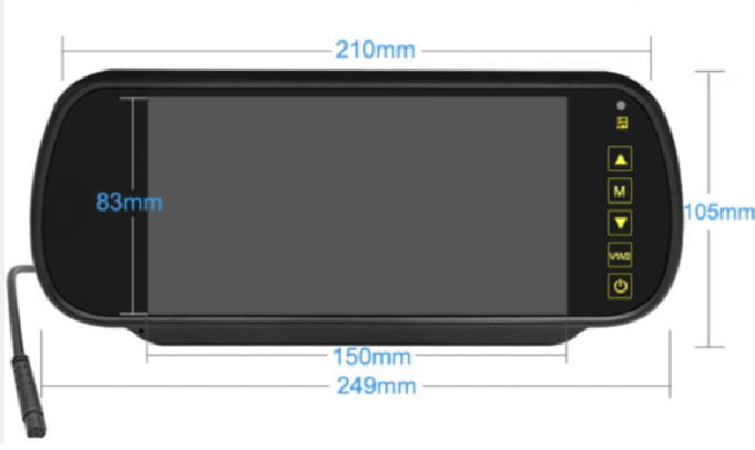Campervan FHD 1080 reversing camera with 7 inch LED Monitor - Image 6