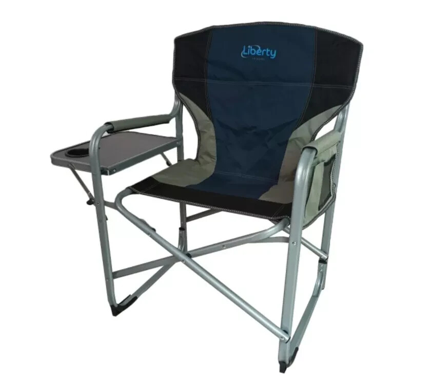 Liberty Leisure Folding Strong & Sturdy Camping Directors Chair in Blue