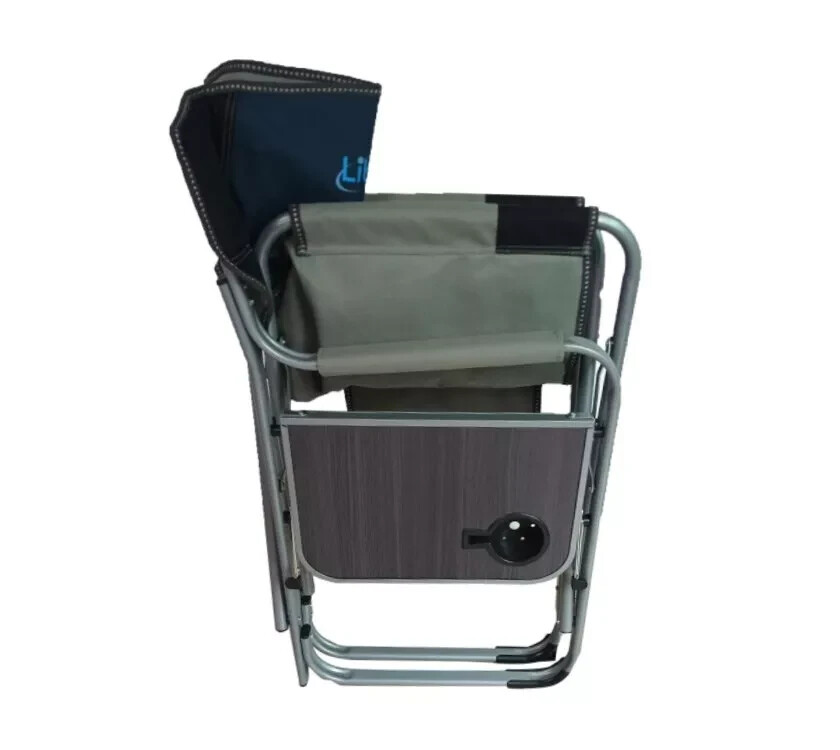 Liberty Leisure Folding Strong & Sturdy Camping Directors Chair in Blue - Image 3