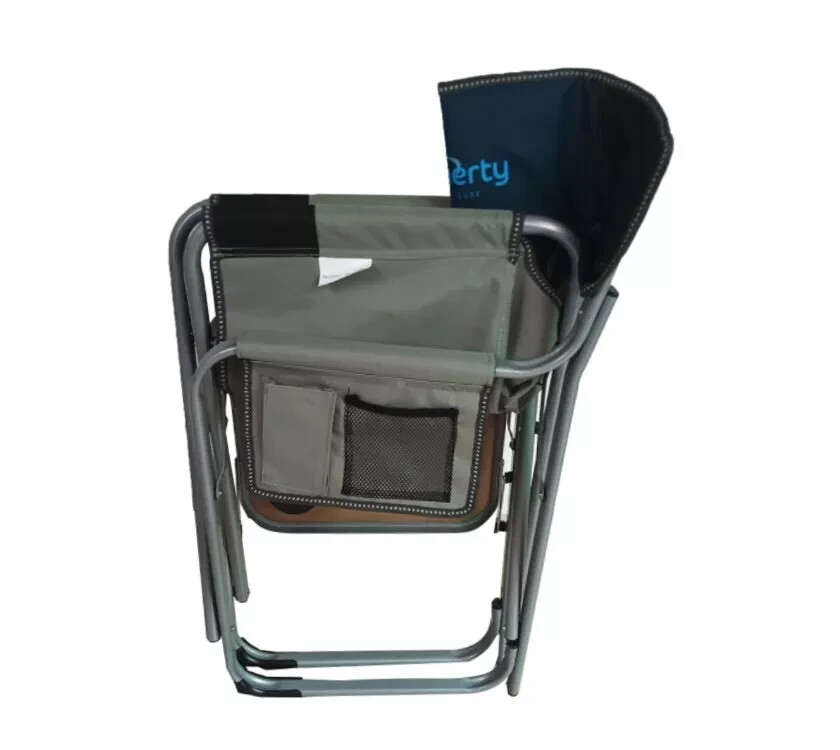 Liberty Leisure Folding Strong & Sturdy Camping Directors Chair in Blue - Image 4