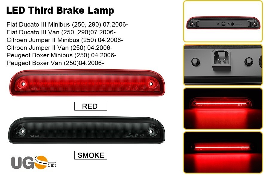 LED brake light Ducato, Relay, Boxer, Camper 2006 -2025 Red Light Bar Style - Image 2