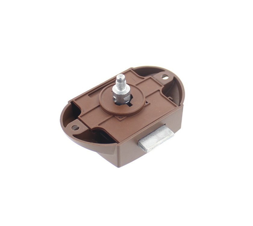 Bailey Motorhome caravan Large Single Sided Push Lock Brown 45x55mm - Image 3