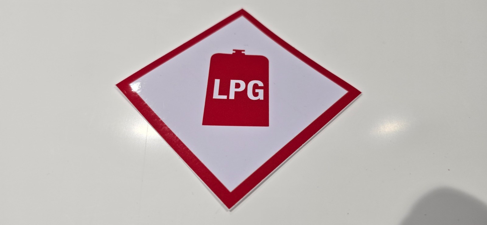 LPG Warning Self Adhesive Stickers x 2 Motorhome Caravan Campervan Van 100mm - Image 2